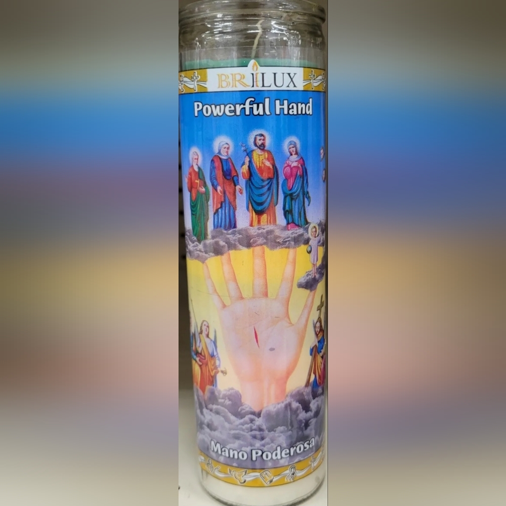 Powerful Hand (Mano Poderosa) 7 Colors Candle for Protection Spiritual Guidance